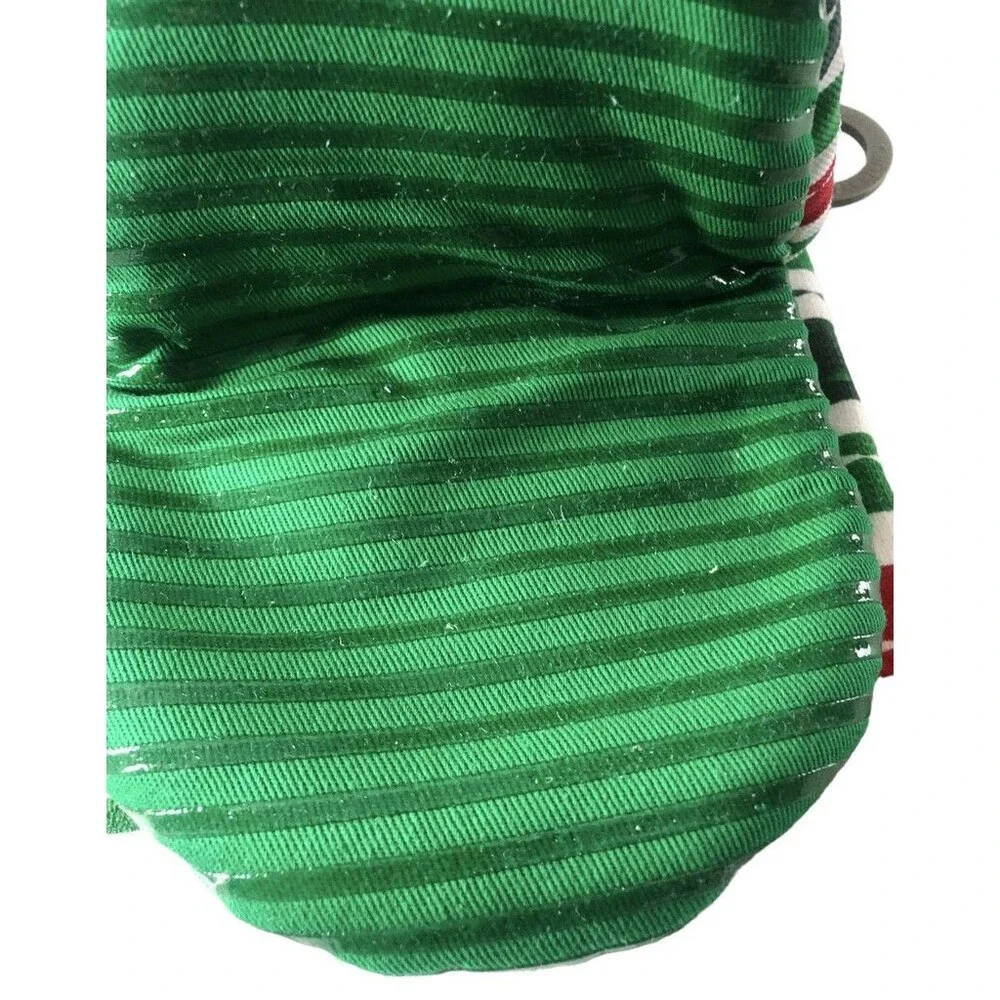 Cuisinart 2 Mini Oven Mitts 2 Dish Towels Red White Green Neoprene Set of 4